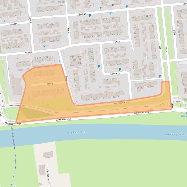 Kaart van postcodegebied 9101ZG.