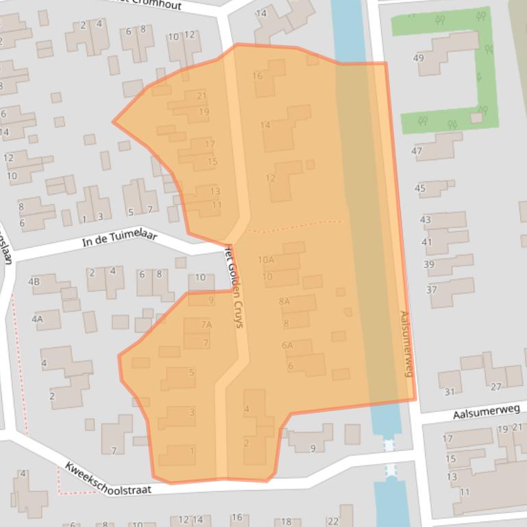 Kaart van postcodegebied 9102DA.