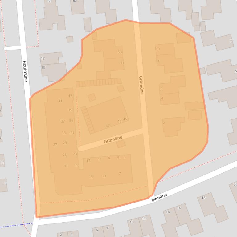 Kaart van postcodegebied 9102EM.