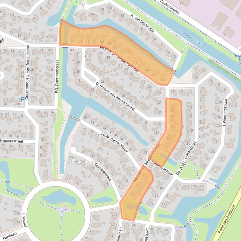 Kaart van postcodegebied 9103NG.