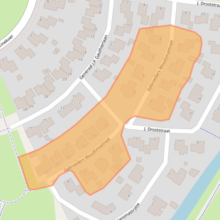 Kaart van postcodegebied 9103NP.