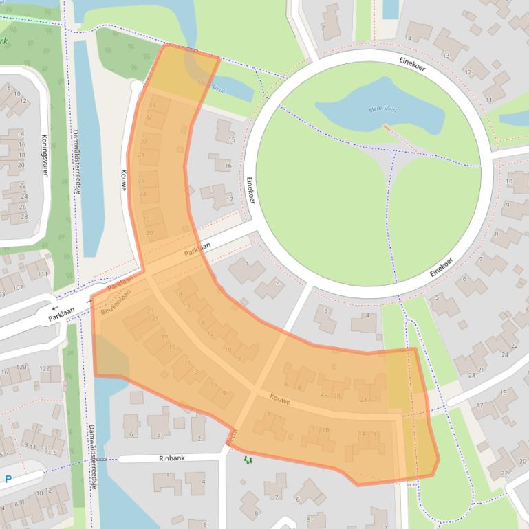 Kaart van postcodegebied 9103PE.