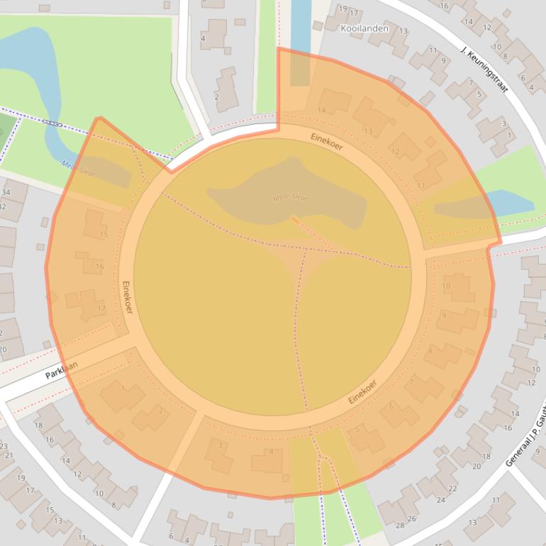 Kaart van postcodegebied 9103PG.