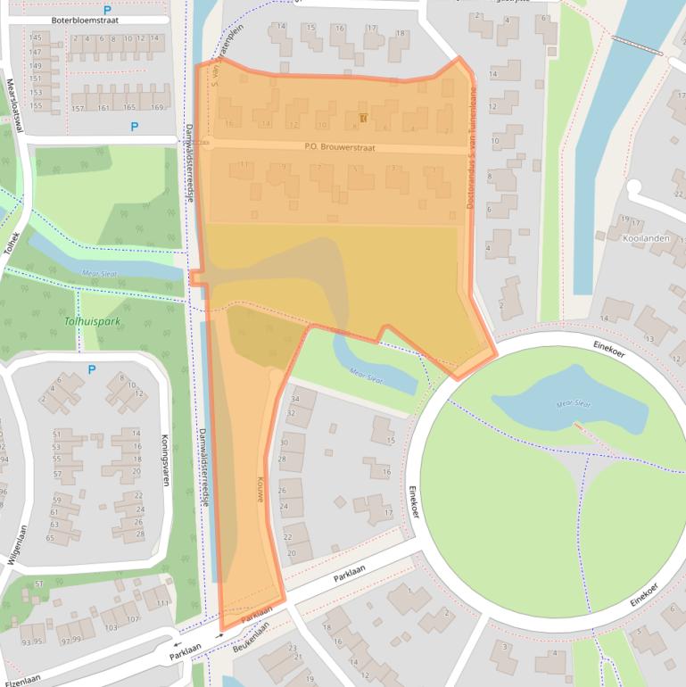 Kaart van postcodegebied 9103PK.