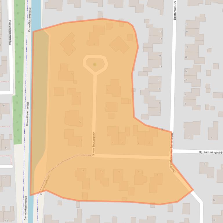 Kaart van postcodegebied 9103PL.