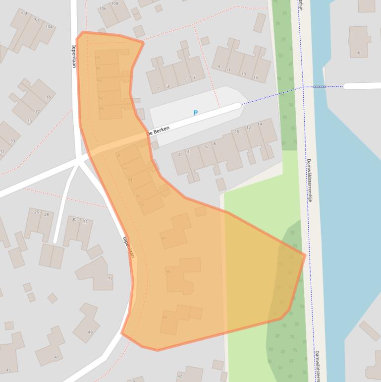 Kaart van postcodegebied 9103RK.