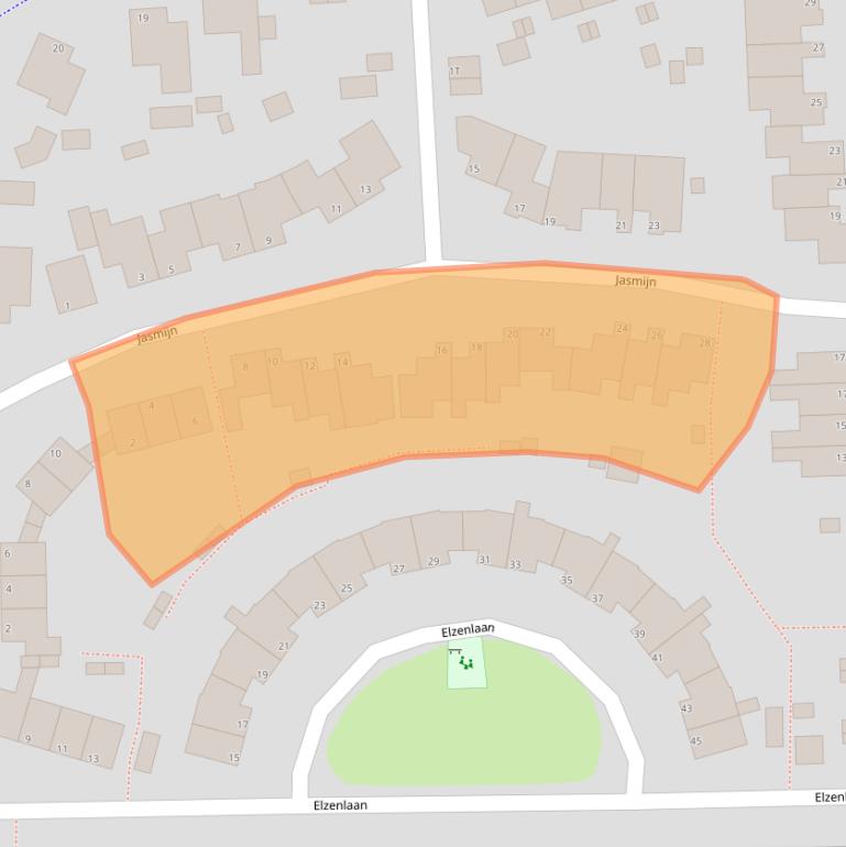 Kaart van postcodegebied 9103RR.