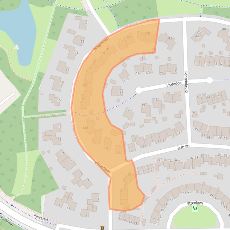 Kaart van postcodegebied 9103SC.