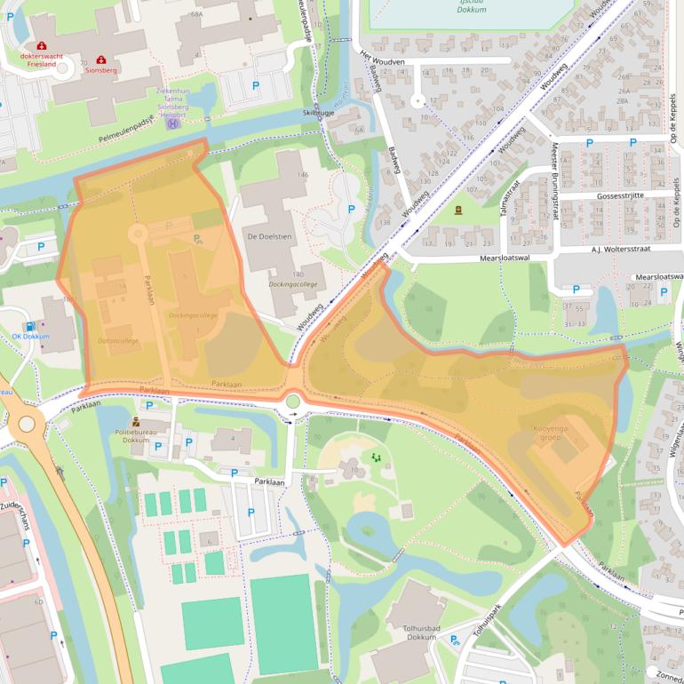 Kaart van postcodegebied 9103ST.