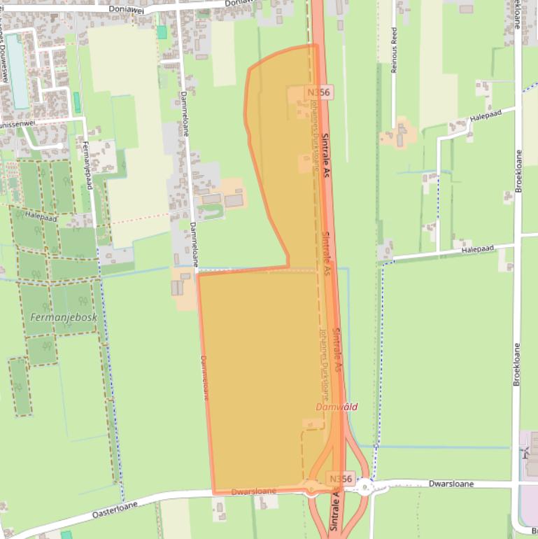 Kaart van postcodegebied 9104AD.