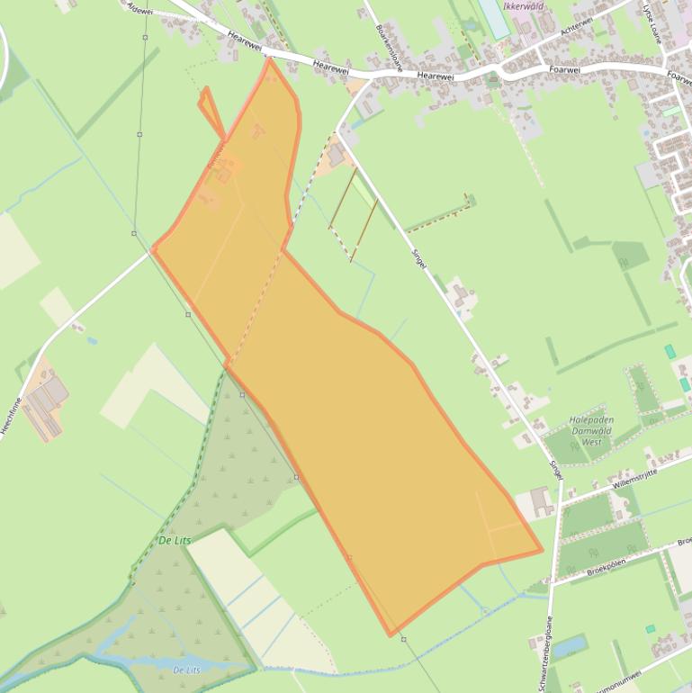 Kaart van postcodegebied 9104AH.