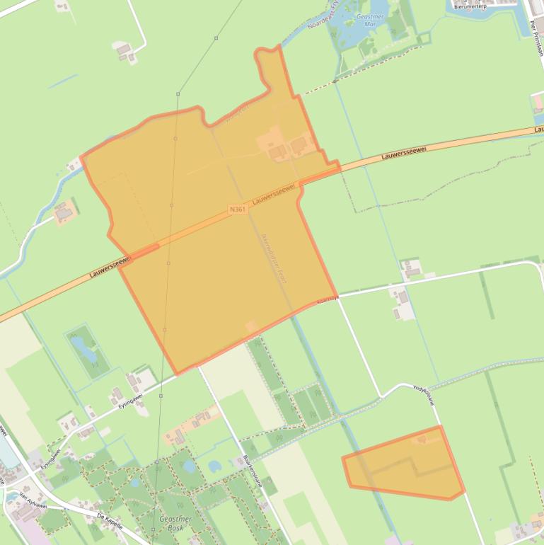 Kaart van postcodegebied 9104AK.