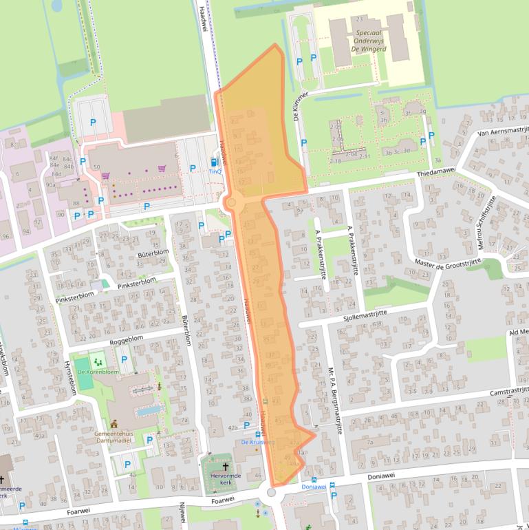 Kaart van postcodegebied 9104BB.