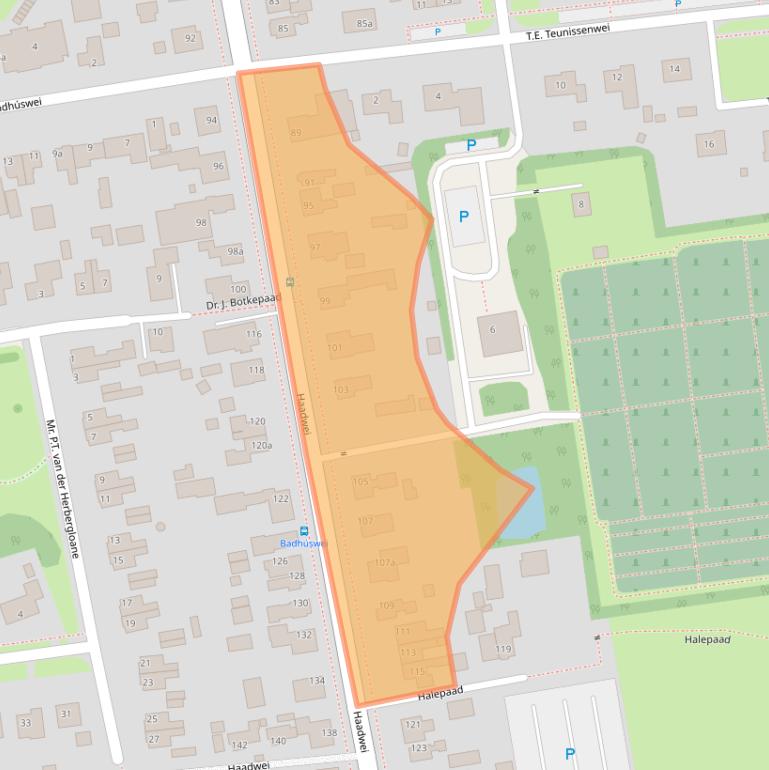 Kaart van postcodegebied 9104BD.