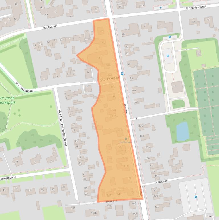 Kaart van postcodegebied 9104BJ.