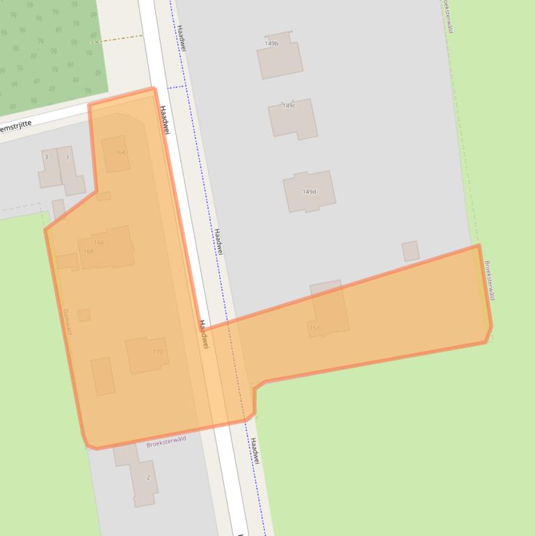 Kaart van postcodegebied 9104BL.