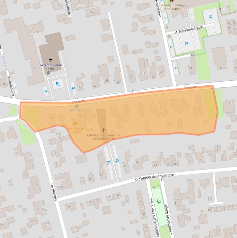 Kaart van postcodegebied 9104BS.