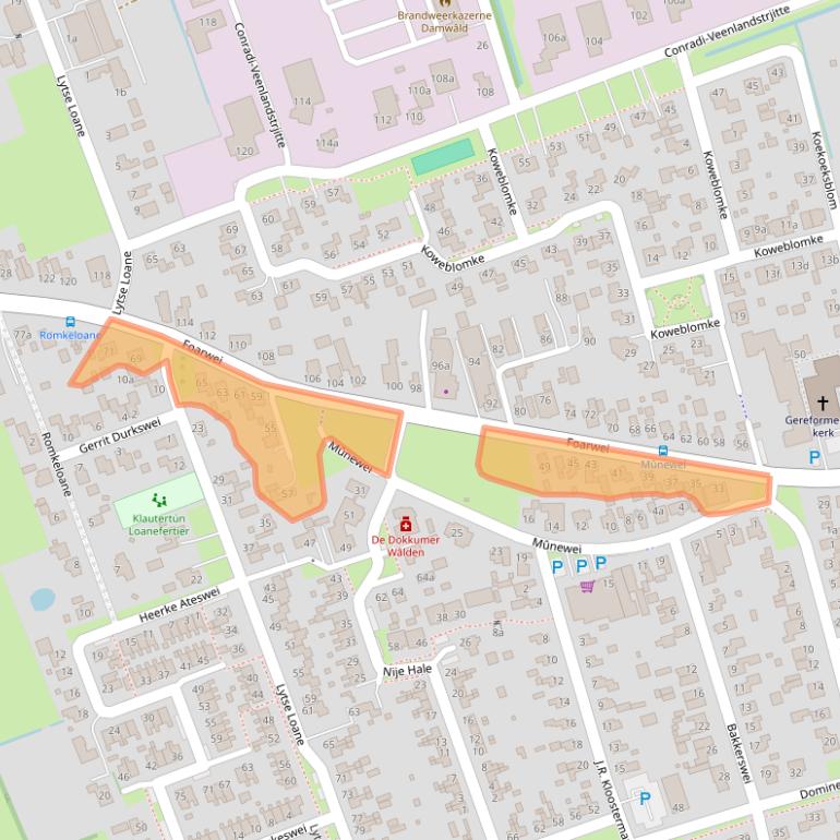 Kaart van postcodegebied 9104BT.