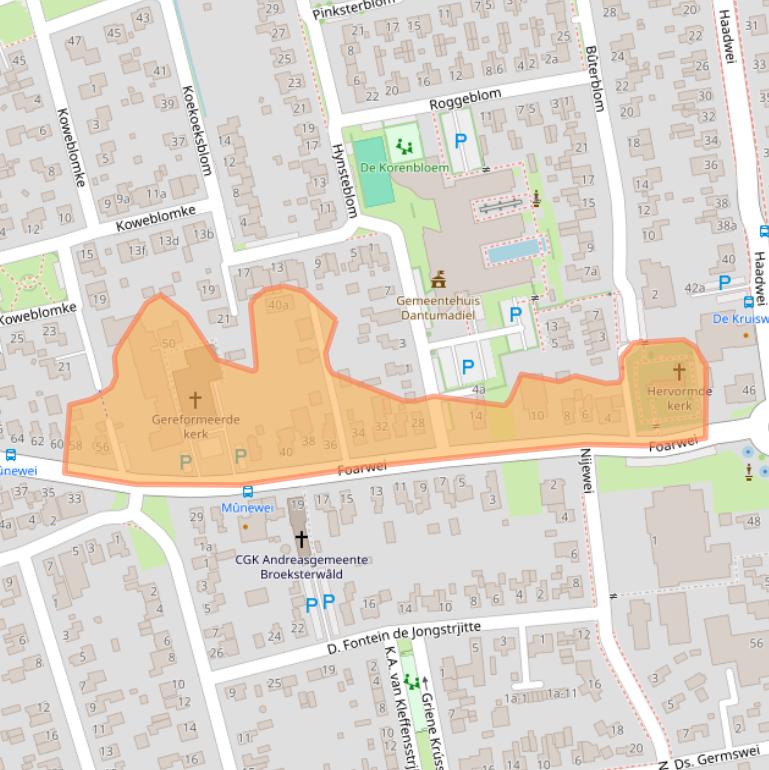 Kaart van postcodegebied 9104BX.