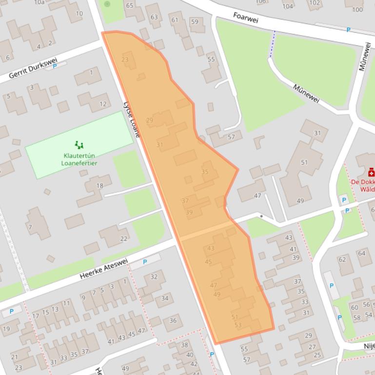 Kaart van postcodegebied 9104CE.