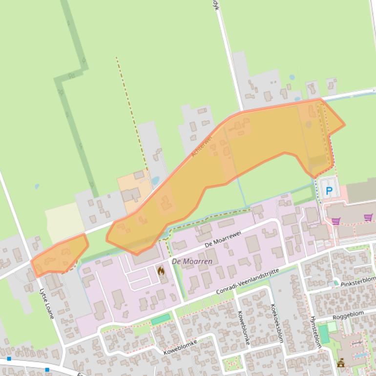 Kaart van postcodegebied 9104CL.