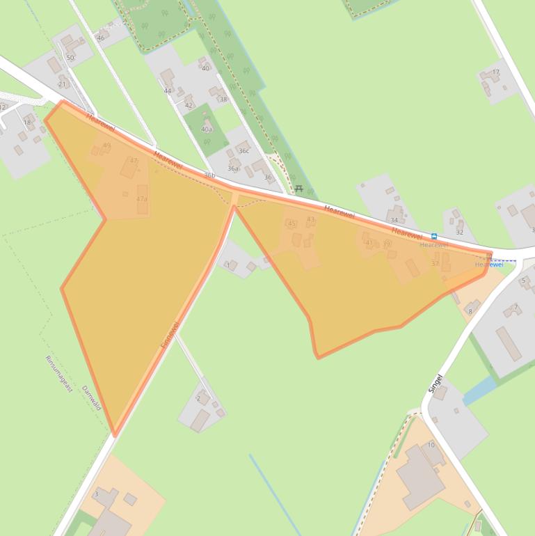 Kaart van postcodegebied 9104CS.