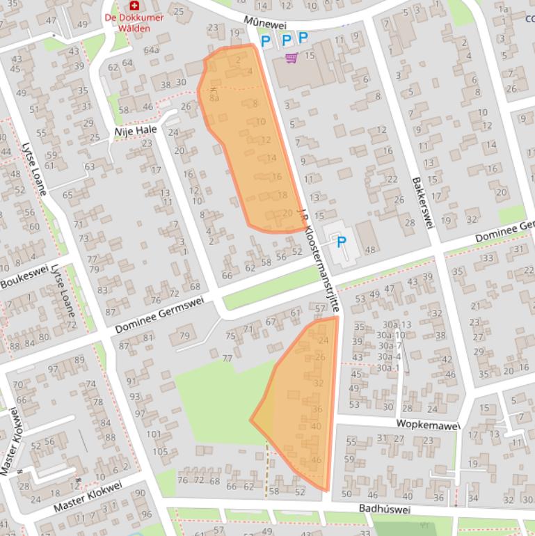 Kaart van postcodegebied 9104DA.
