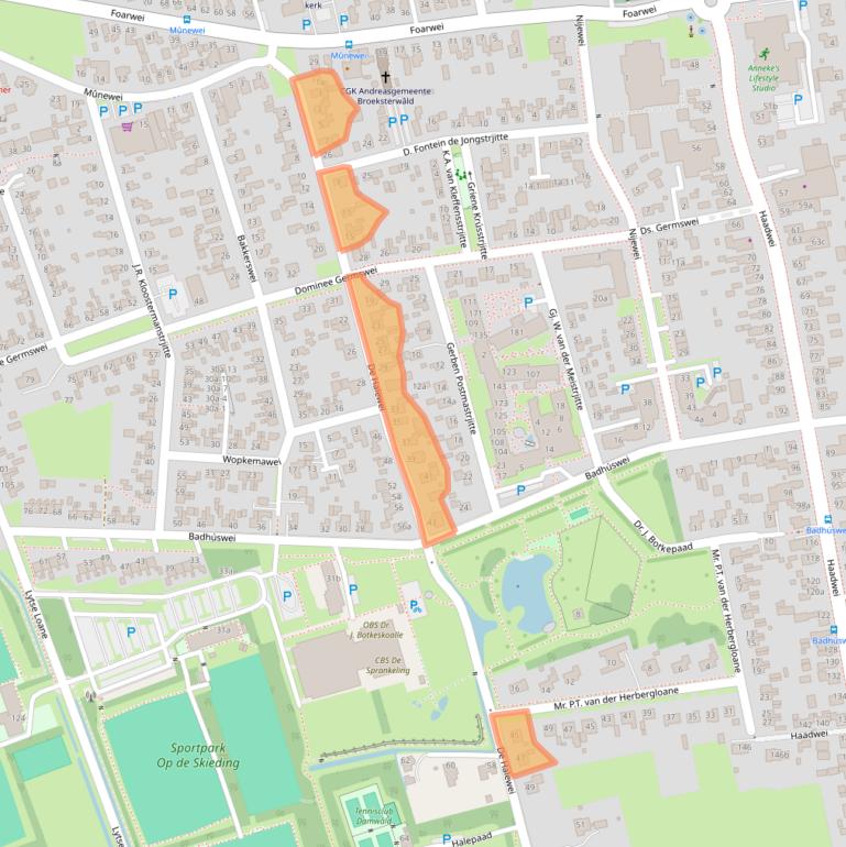 Kaart van postcodegebied 9104DD.