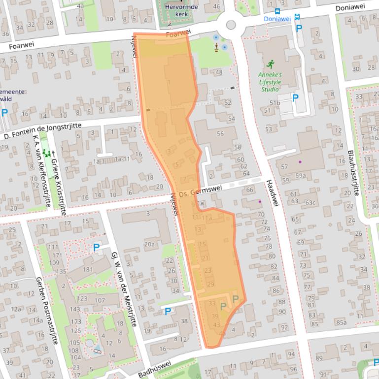Kaart van postcodegebied 9104DK.