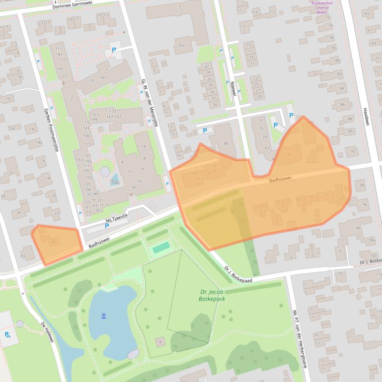 Kaart van postcodegebied 9104DV.