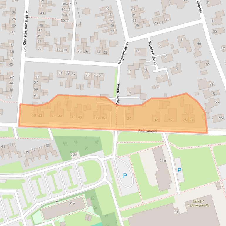 Kaart van postcodegebied 9104DZ.