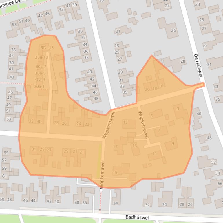 Kaart van postcodegebied 9104EB.