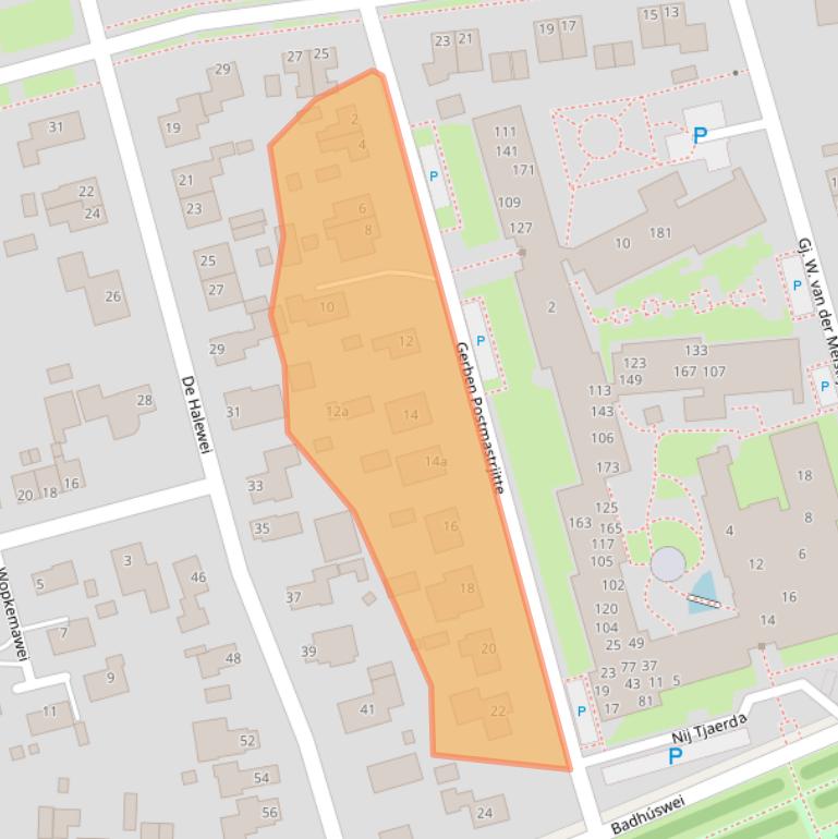 Kaart van postcodegebied 9104ED.