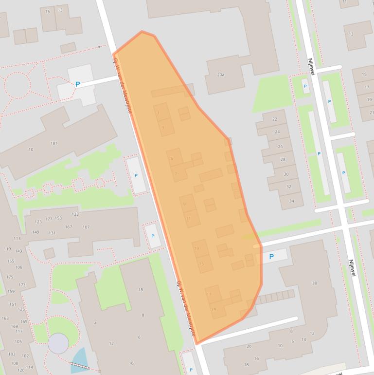 Kaart van postcodegebied 9104EE.