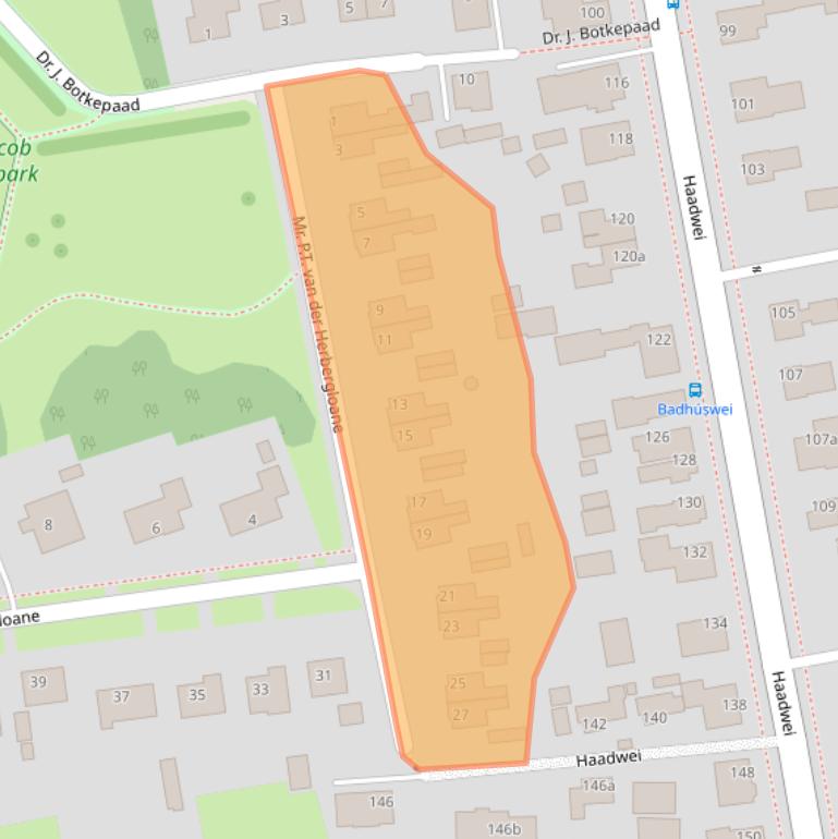 Kaart van postcodegebied 9104EH.