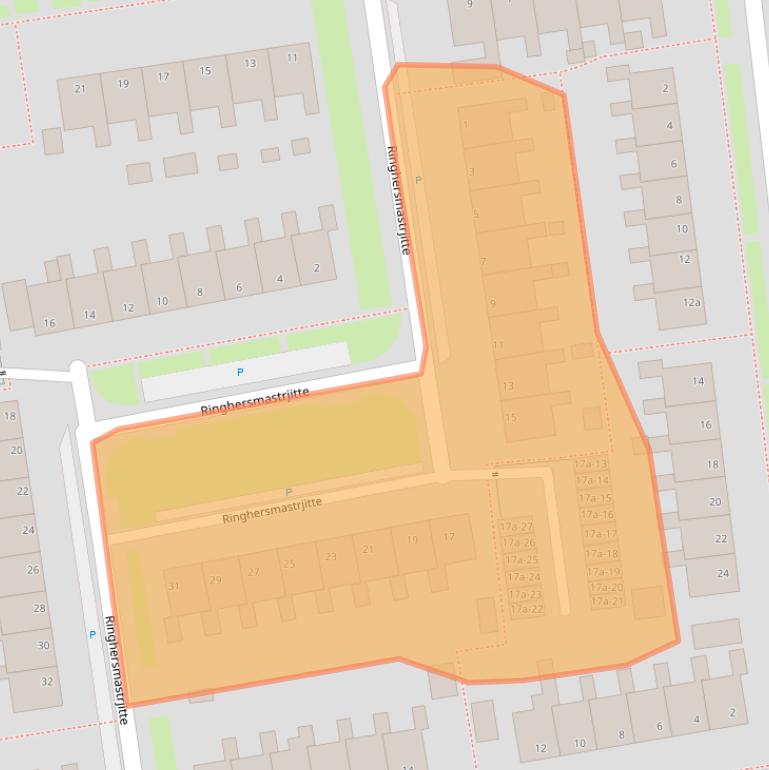 Kaart van postcodegebied 9104GA.