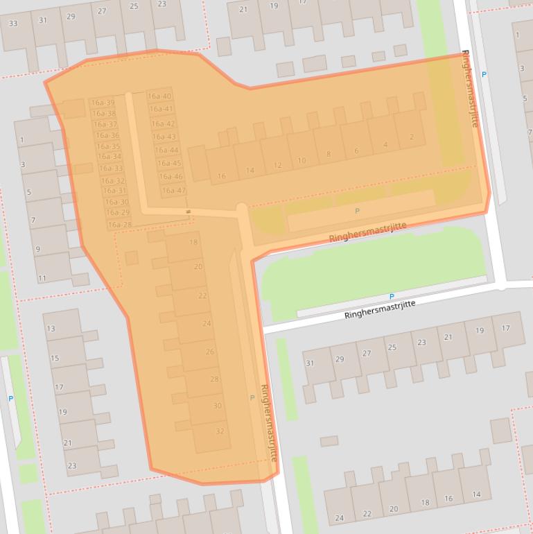 Kaart van postcodegebied 9104GB.