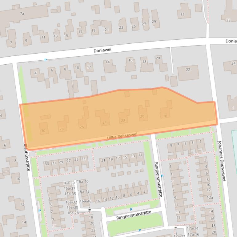 Kaart van postcodegebied 9104GD.