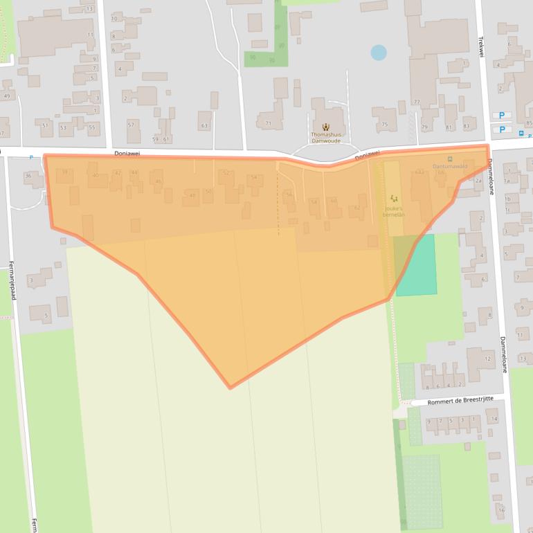 Kaart van postcodegebied 9104GN.