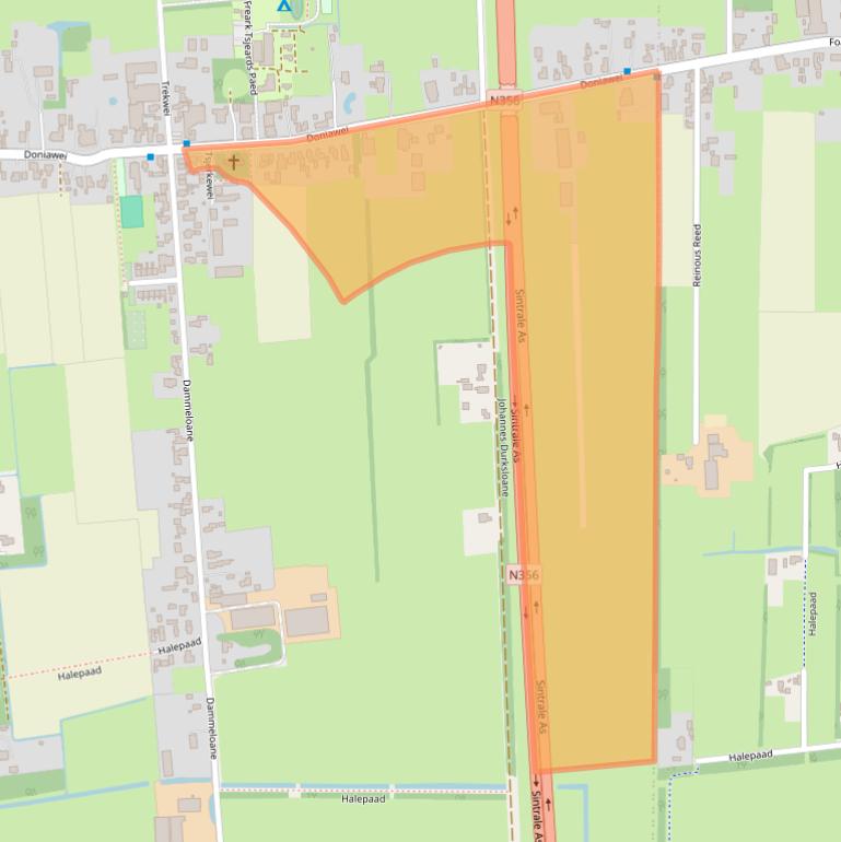 Kaart van postcodegebied 9104GP.