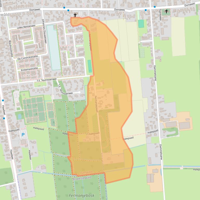 Kaart van postcodegebied 9104GR.