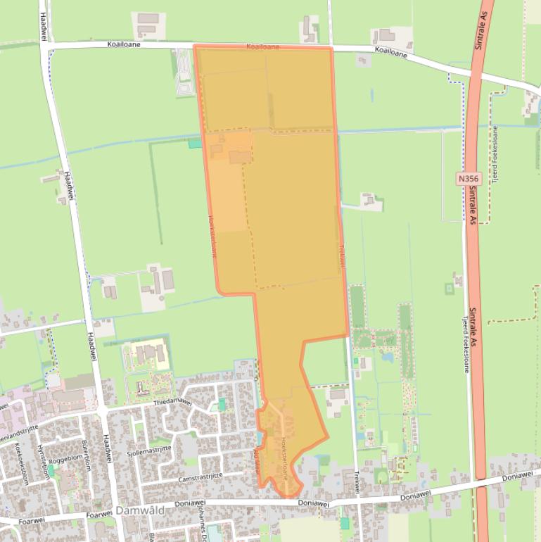 Kaart van postcodegebied 9104GZ.