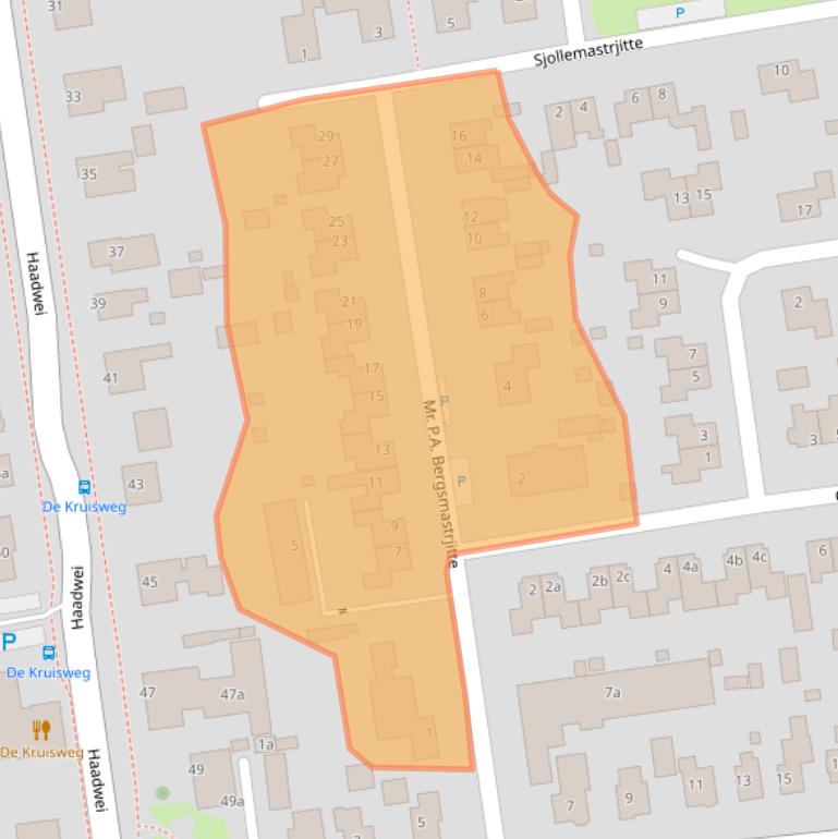 Kaart van postcodegebied 9104HA.