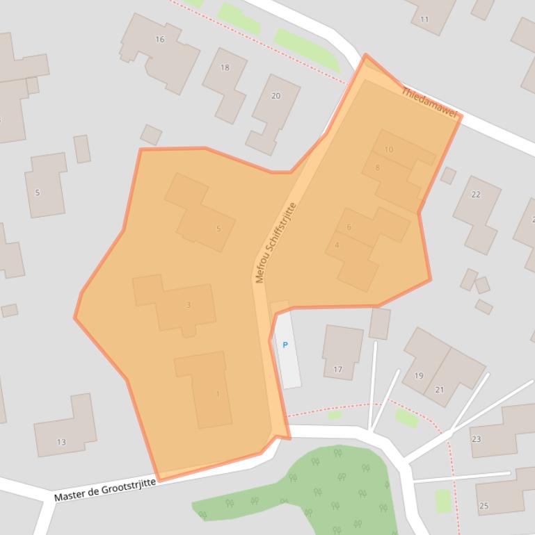 Kaart van postcodegebied 9104HD.