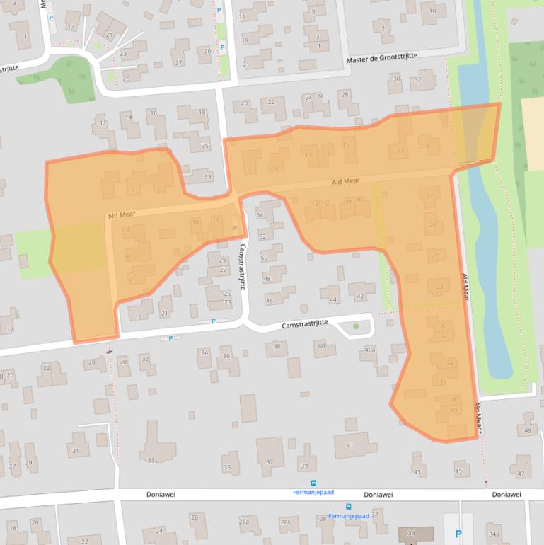 Kaart van postcodegebied 9104HE.