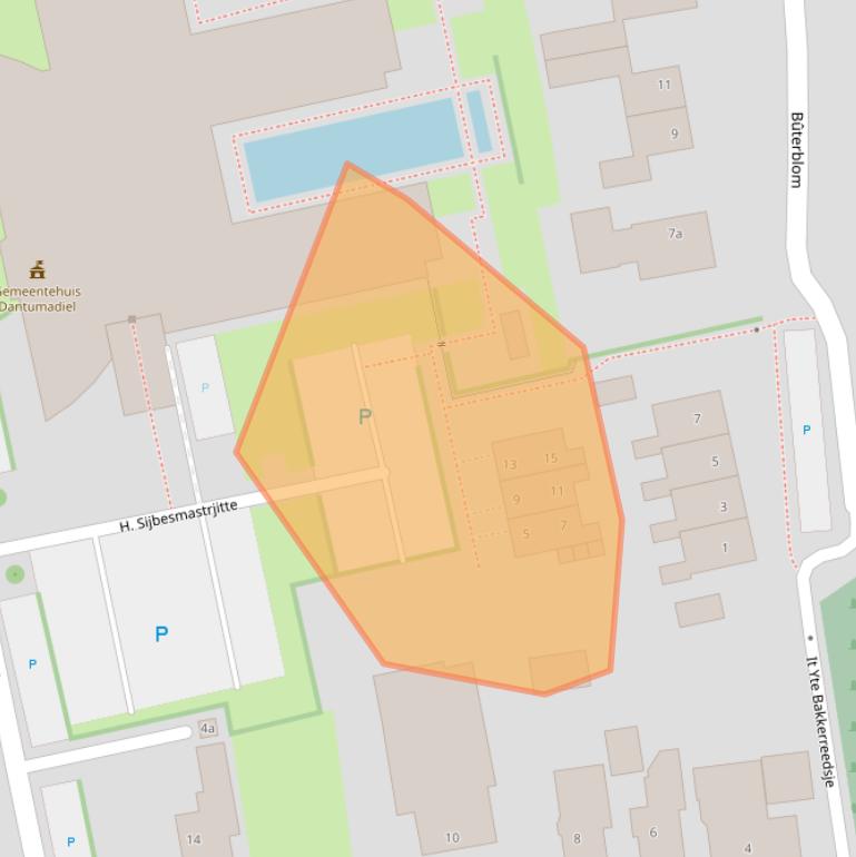 Kaart van postcodegebied 9104HH.