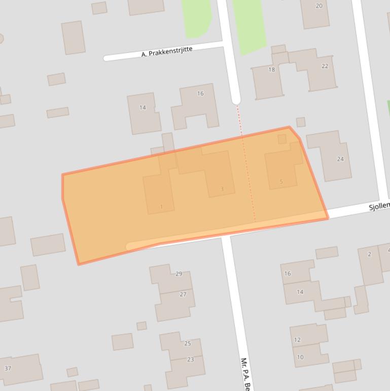 Kaart van postcodegebied 9104HL.