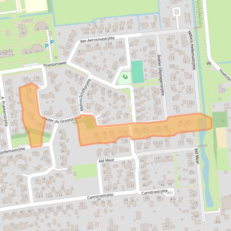 Kaart van postcodegebied 9104HN.