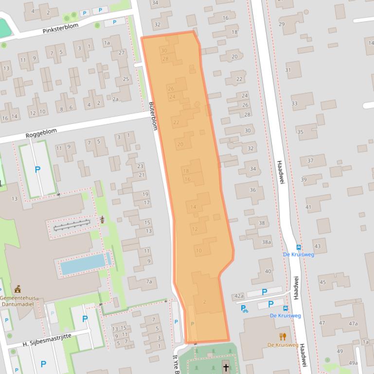 Kaart van postcodegebied 9104JE.