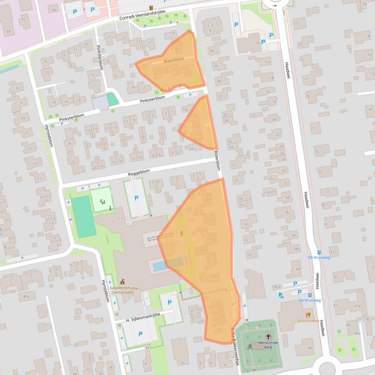 Kaart van postcodegebied 9104JH.